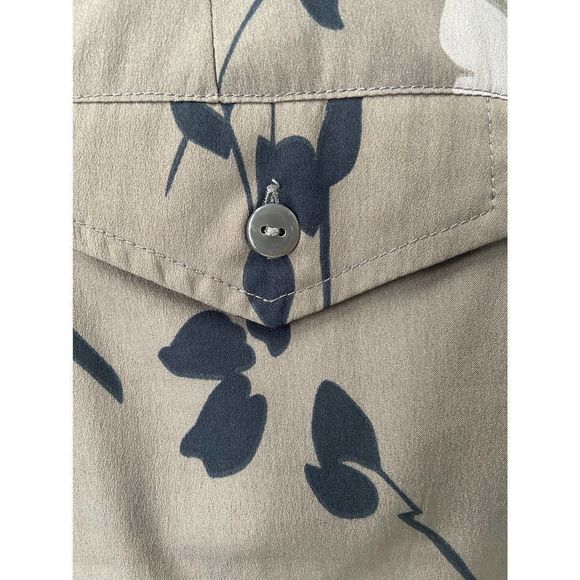 Gap Gray Floral A‎ Line Mini Skirt Size 0R - Picture 6 of 8